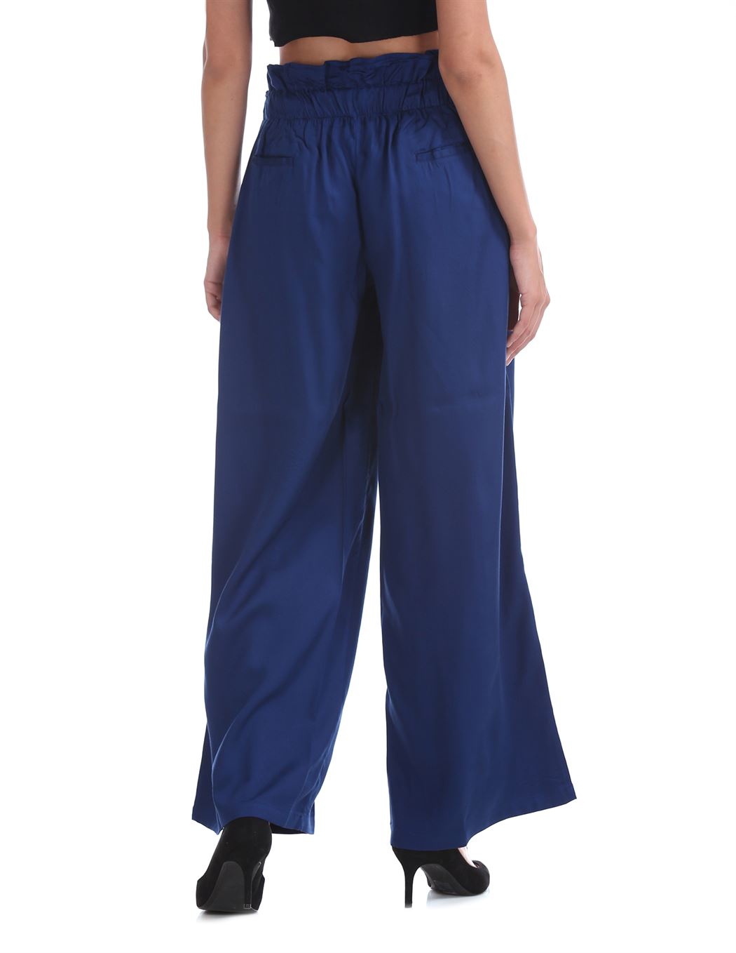 U.S. Polo Assn. Women Blue Casual Wear Flared Pant